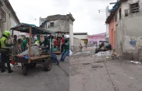 Así quedó la vía después del operativo.