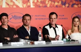 Brad Pitt, Leonardo DiCaprio, Quentin Tarantino y Margot Robbie.