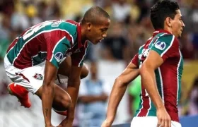 Joao Pedro celebrando uno de los goles de su tripleta frente al Nacional.