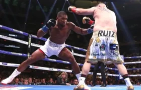 Acción de la pelea en Nueva York.