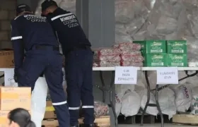 Ayuda está almacenada en una bodega del puente internacional de Tienditas, en Cúcuta.
