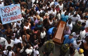 Imagen del sepelio de María del Pilar Hurtado Montaño.