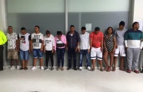 Los capturados de la banda.