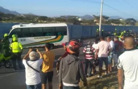Bus de Colibertador en donde se presentó el ataque armado.