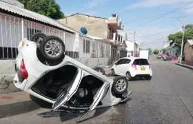 Autos implicados en el choque.