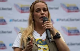 En la imagen, Lilian Tintori, esposa del político opositor venezolano Leopoldo López. 