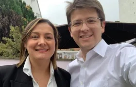 Ángela Garzón y Miguel Uribe, precandidatos a la Alcaldía de Bogotá.