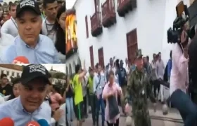 Presidente de la República, Iván Duque, durante la marcha en contra de los asesinatos de líderes sociales