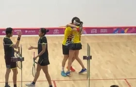 Miguel Ángel Rodríguez y Catalina Peláez celebran el oro