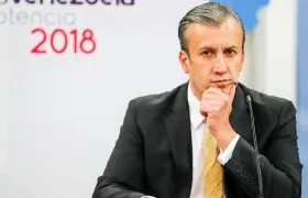 Fotografía de archivo fechada el 26 de abril de 2018 que muestra al vicepresidente de Venezuela, Tarek El Aisammi, durante un acto de Gobierno en El Poliedro de Caracas (Venezuela). 