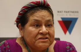 La nobel de paz guatemalteca Rigoberta Menchú.