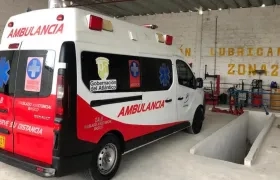 La ambulancia inactiva.