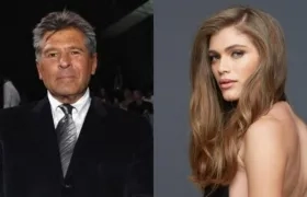 El ejecutivo Ed Razek y la modelo Valentina Sampaio.