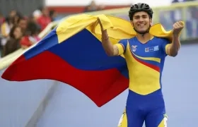 El patinador santandereano Pedro Causil.