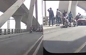 Lugar de donde cayó el hombre.