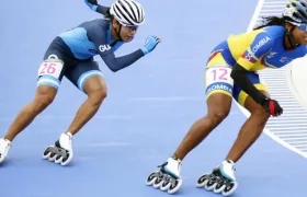 Geiny Pájaro, en plena competencia.