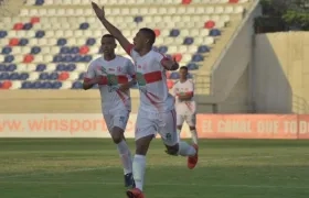 La celebración de uno de los goles.