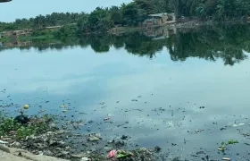 Lugar donde encontraron el cuerpo en el caño de la Auyama.