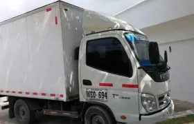 Furgón en el que se movilizaban los afectados.