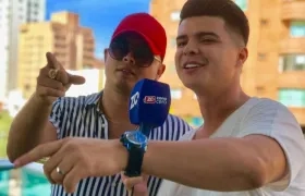 Los cantantes Oscar Prince y Jonathan El Meke.