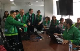 Momento del operativo de la Supersalud.