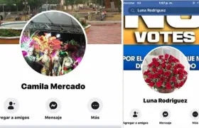 Dos de los perfiles denunciados ante la Fiscalía.