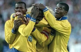 Freddy Rincón, Faustino Asprilla, Carlos Valderrama y Adolfo Valencia.