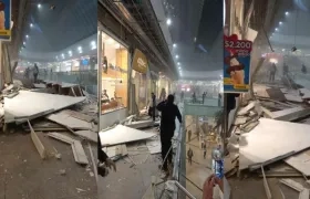 Desplome de techo en Unicentro Bogotá