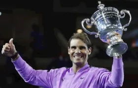 La celebración de Rafael Nadal.