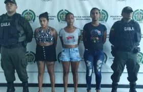 Las tres mujeres fueron capturadas por el Gaula.