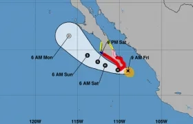 Lorena se formó el pasado 17 de septiembre y ha tenido un comportamiento un tanto errático.