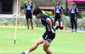 Matías Fernández, en el más reciente entrenamiento para enfrentar a Jaguares.