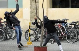 Disturbios en Bogotá.