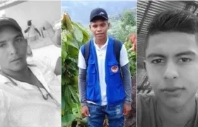 Los tres jóvenes fallecidos en Tarazá.