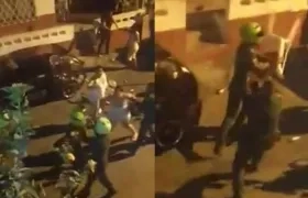 Momento de la trifulca.