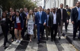 Juan Guaidó y su esposa Fabiana Rosales.