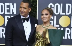 El exbeisbolista Alex Rodríguez y la cantante Jennifer Lopez.