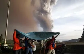 La ceniza expulsada ha llegado a todos los barrios de Manila