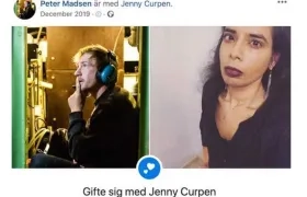 Peter Madsen se casó con la artista Jenny Curpen.