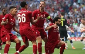 Futbolistas del Liverpool.