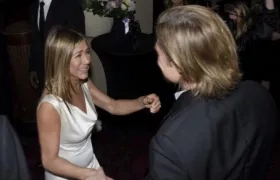 Los actores Jennifer Aniston y Brad Pitt en los premios SAG.