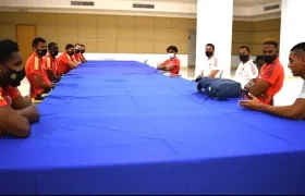 Jugadores de Colombia en la concentración.