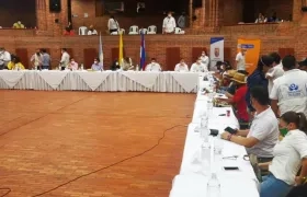 Reunión de Minga indígena con el alto gobierno.