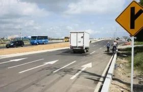 Imagen de la nueva calzada habilitada.