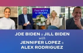 Jennifer López y Alex Rodríguez apoyan a Joe Biden.