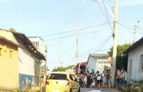 Lugar donde ocurrió el crimen esta madrugada en Carrizal. 