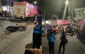 Lugar donde ocurrió el accidente de tránsito.