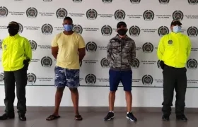 Anthron Villa García y Juan David Peralta Murgueito (hijo de la víctima).