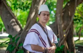 El artista arhuaco Kandymaku.