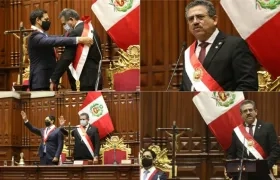Manuel Merino se posesionó como presidente de Perú.
